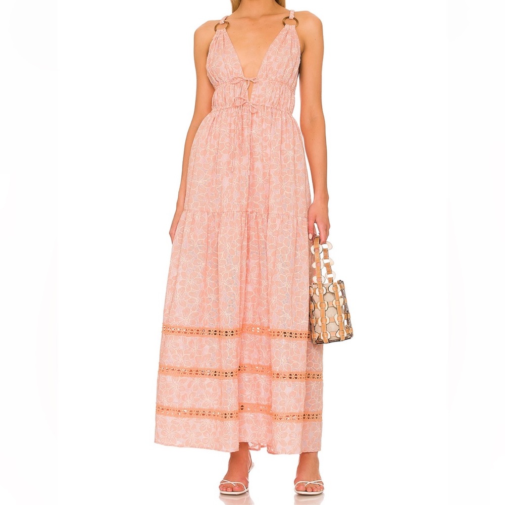 Tularosa Draya Maxi Dress in Peach Whip - Medium
